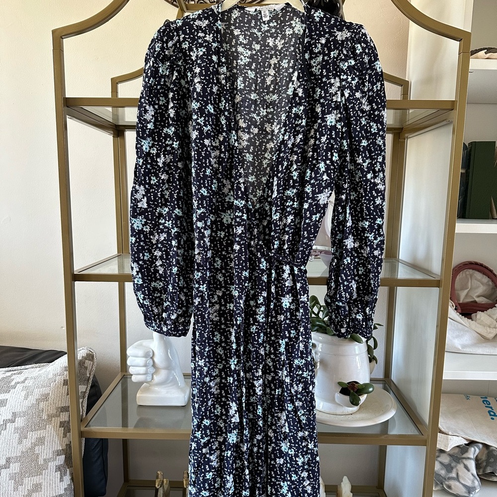 & other stories floral wrap dress